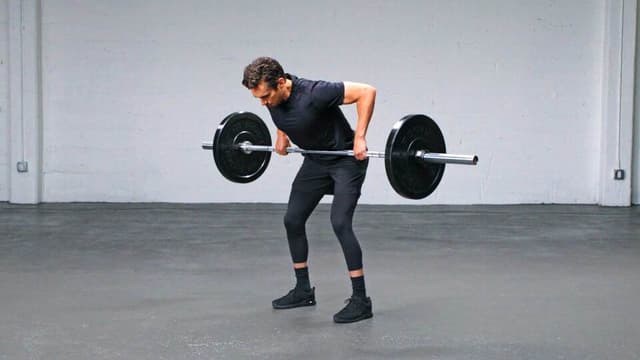 Bent Over Barbell Row exercise being performed
