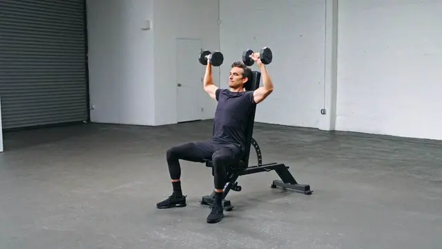 Dumbbell Shoulder Press exercise being performed