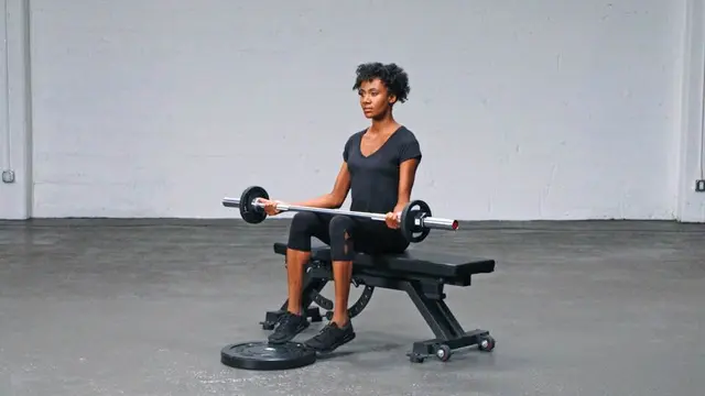 Barbell Seated Calf Raise exercise being performed