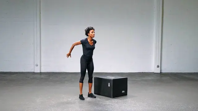 Lateral Box Jump exercise being performed
