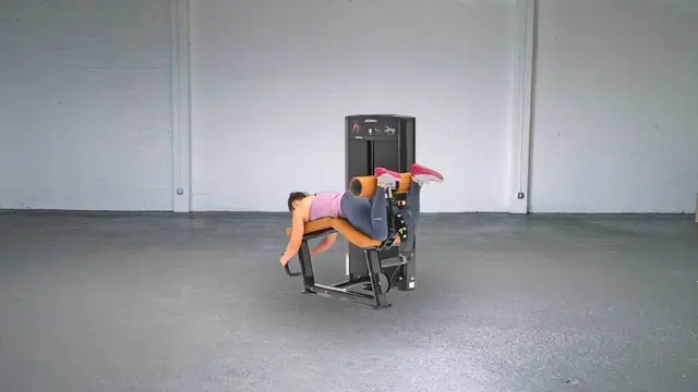 Lying Hamstrings Curl exercise being performed