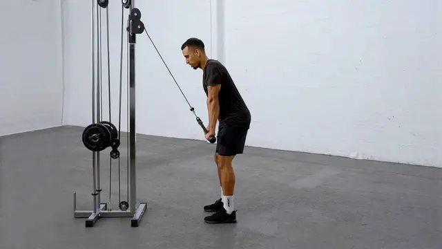 Cable Rope Tricep Extension exercise being performed