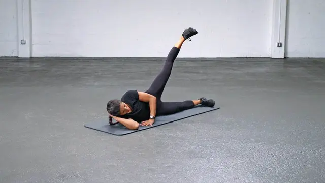 Side Leg Raises exercise being performed
