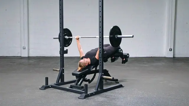 Barbell Decline Bench Press exercise being performed