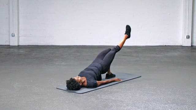 Single Leg Glute Bridge exercise being performed