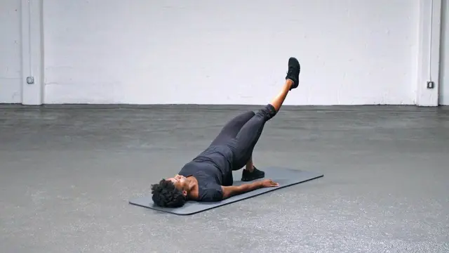 Single Leg Hip Thrust exercise being performed