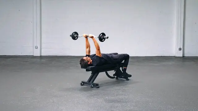 Skullcrusher exercise being performed