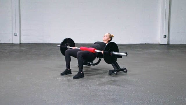 Barbell Hip Thrust exercise being performed