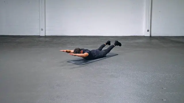 Superman exercise being performed