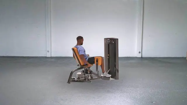 Machine Hip Abductor exercise being performed