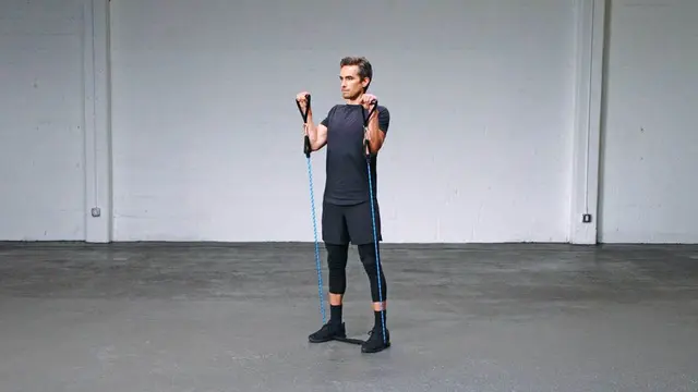 Handle Band Reverse Curl exercise being performed