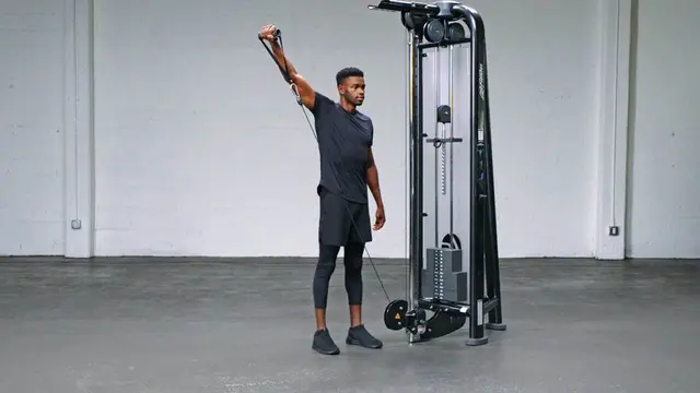 Cable Lateral Raise exercise being performed