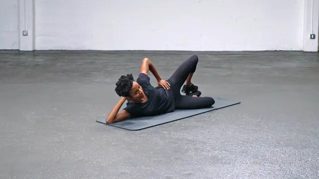 Clam exercise being performed