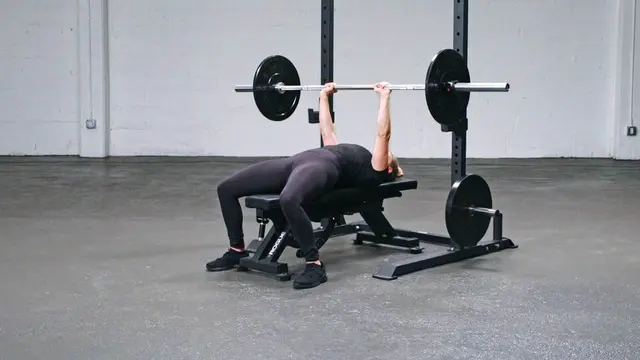 Close-Grip Bench Press exercise being performed