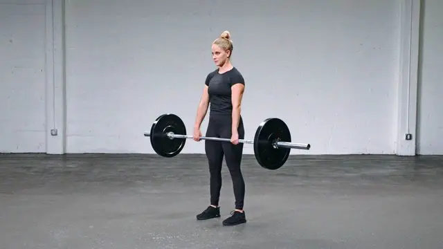 Deadlift exercise being performed